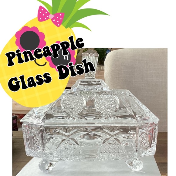 Glass Pineapple Dish NWT - Picture 1 of 6